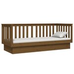 vidaXL Lit de jour sans matelas marron miel 75x190 cm bois pin massif