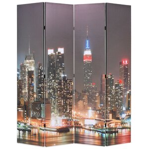 vidaXL Cloison de séparation pliable 160x170 cm New York la nuit