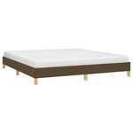 vidaXL Cadre de lit sans matelas marron foncé 180x200 cm tissu