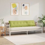 vidaXL Coussin de Dos Vert clair 200 x 19 x 50 cm tissu