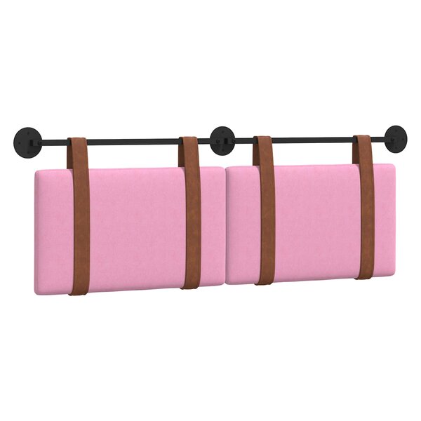 vidaXL Tête de lit suspendue Rose PU antique
