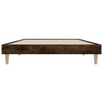 vidaXL Cadre de lit sans matelas chêne fumé 90x200cm bois d'ingénierie