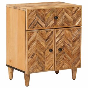 vidaXL Table de chevet Marron 50 x 33 x 60 cm Bois de mangue massif