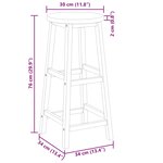 vidaXL Tabourets de bar lot de 2 bois d'acacia massif