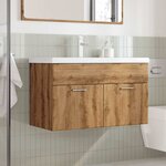 vidaXL Ensemble de meubles salle de bain 2 Pièces bois d'ingénierie