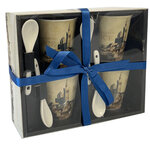 Coffret de 4 gobelets expresso en céramique marseille