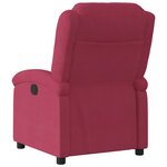 vidaXL Fauteuil inclinable électrique rouge bordeaux velours
