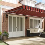 vidaXL Auvent Rétractable orange et marron 600 × 300 cm