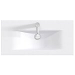 vidaXL Lavabo de salle de bains Chrome 81 x 40 x 17 5 cm métal