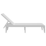 vidaXL Chaise longue blanc 186x60x29 cm PP