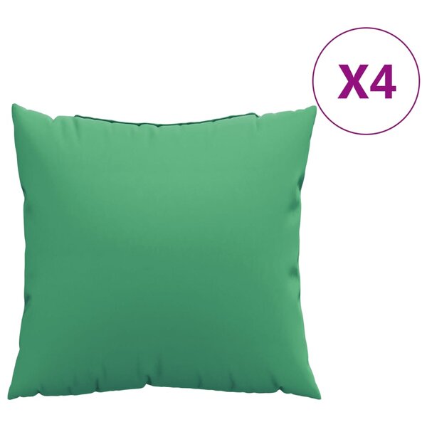 vidaXL Coussins de canapé lot de 4 vert 50x50 cm tissu