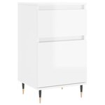 vidaXL Buffets 2 Pièces blanc brillant 40x35x70 cm bois d'ingénierie