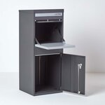 Boîte à colis Large Gris foncé 2 portes Acier galvanisé SMART PARCEL BOX®