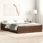 vidaXL Cadre de lit sans matelas chêne marron 140x200 cm