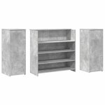 vidaXL Bureau de réception gris béton 180x50x103 5cm bois d'ingénierie