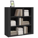 vidaXL Buffet Noir 80x30x80 cm Bois d'ingénierie