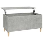 vidaXL Table basse Gris béton 90x44 5x45 cm Bois d'ingénierie