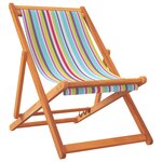 vidaXL Chaises de plage pliables lot de 2 multicolore tissu