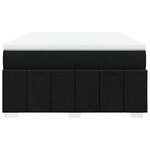 vidaXL Sommier à lattes de lit avec matelas Noir 140x190 cm Tissu