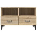 vidaXL Meuble TV Chêne sonoma 80x36x50 cm Bois d'ingénierie