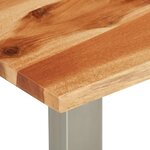 vidaXL Table basse 100x60x40 cm Bois d'acacia et acier inoxydable