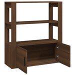 vidaXL Buffet Chêne marron 80x30x90 cm Bois d'ingénierie