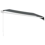 vidaXL Auvent rétractable anthracite 5x3 m tissu et aluminium