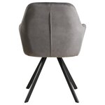 Chaise de Salle à Manger Moderne Velours - couleur gris