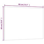 vidaXL Tableau noir magnétique mural noir 80x60 cm verre trempé