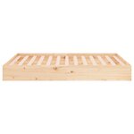 vidaXL Cadre de lit sans matelas bois massif 135x190 cm