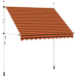 vidaXL Auvent manuel rétractable 250 cm Orange et marron
