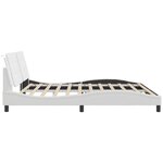 vidaXL Cadre de lit avec LED sans matelas Zadar blanc 200x200 cm