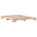 vidaXL Cadre de lit Naturel 200 x 200 cm Pin massif