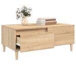 vidaXL Table basse Chêne sonoma 90x50x36 5 cm Bois d'ingénierie