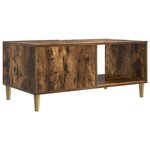 vidaXL Table basse Chêne fumé 90 x 50 x 40 cm Bois d'ingénierie