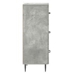 vidaXL Armoire à tiroirs Gris béton 33 x 34 5 x 89 5 cm
