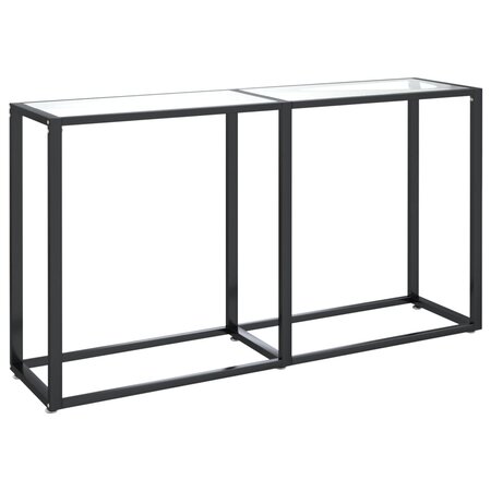 vidaXL Table console Transparent 140x35x75 5 cm Verre trempé