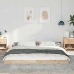 vidaXL Cadre de lit Marron 180 x 200 cm Bois massif en pin
