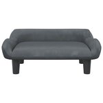 vidaXL Canapé pour enfants gris foncé 70x40x24 cm velours