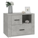 vidaXL Table de chevet Gris béton 60x36x45 cm Bois d'ingénierie