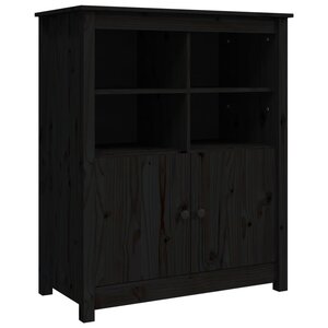 vidaXL Buffet Noir 83x41 5x100 cm Bois massif de pin