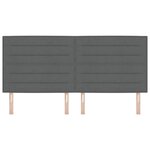vidaXL Tête de Lit Design Lignes Gris Foncé 200 cm Tissu