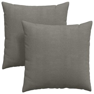 vidaXL Coussins de canapé 2 Pièces Gris clair 80 x 80 cm