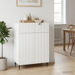 vidaXL Buffet Blanc 66 x 34 5 x 92 cm Bois d'ingénierie