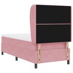 vidaXL Lit à ressorts avec matelas rose 90x190 cm en velours