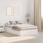 vidaXL Cadre de lit Blanc 200 x 120 x 31 5 cm Bois d'ingénierie