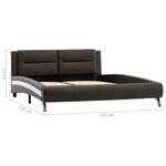 Vidaxl cadre de lit gris similicuir 90 x 200 cm