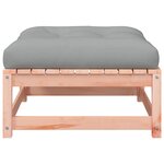 vidaXL Canapé de jardin sans accoudoirs avec coussins et repose-pieds