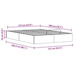 vidaXL Cadre de lit ottoman avec rangement Naturel 140 x 200 cm
