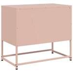 vidaXL Meuble TV rose 68x39x60 5 cm acier